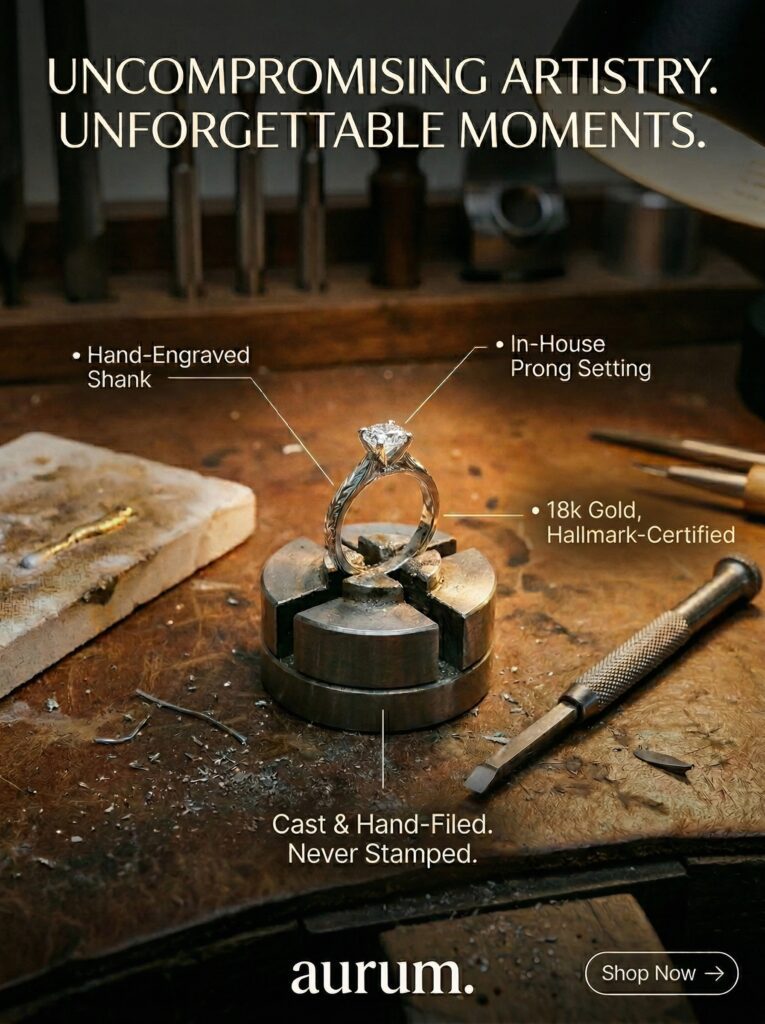 An image showing the craftsmanship behind a diamond ring