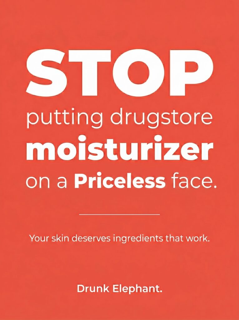 A typography-based Facebook ad for med spas